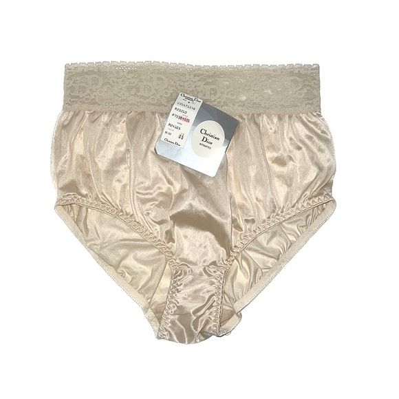 Vintage 1980’s Christian Dior Lace Monogram Satin Panty Deadstock New with tags
